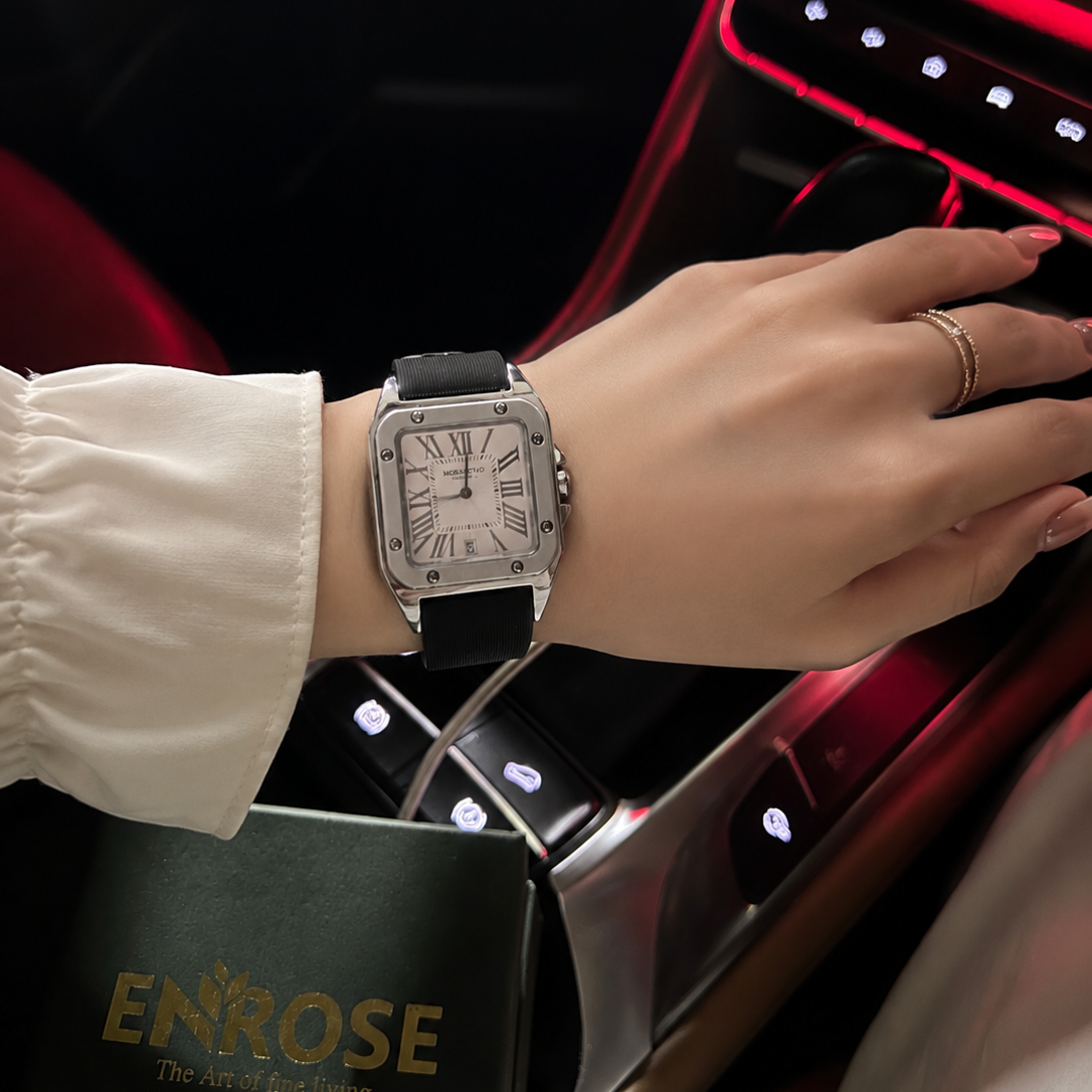 PREMIUM Stainless Steel Ladies Square Watch